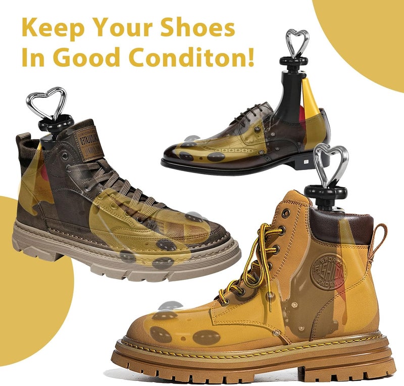 eachway Shoe Stretcher Women Men Professional Boot Stretcher Adjustable Width Length for Wide Feet (L (Wm's 11-14;men's 10-14) Yellow 1pcs, Not a Pair) - Image 5